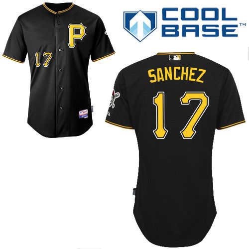 Gaby Sanchez #17 MLB Jersey-Pittsburgh Pirates Men's Authentic Alternate Black Cool Base Baseball Jersey
